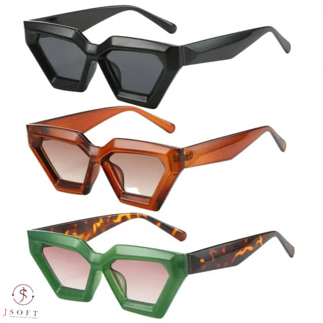 Bold Retro Geometric Sunglasses