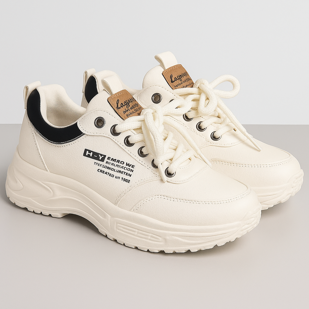 H-Y TrendFlex Chunky Sneakers - Cream