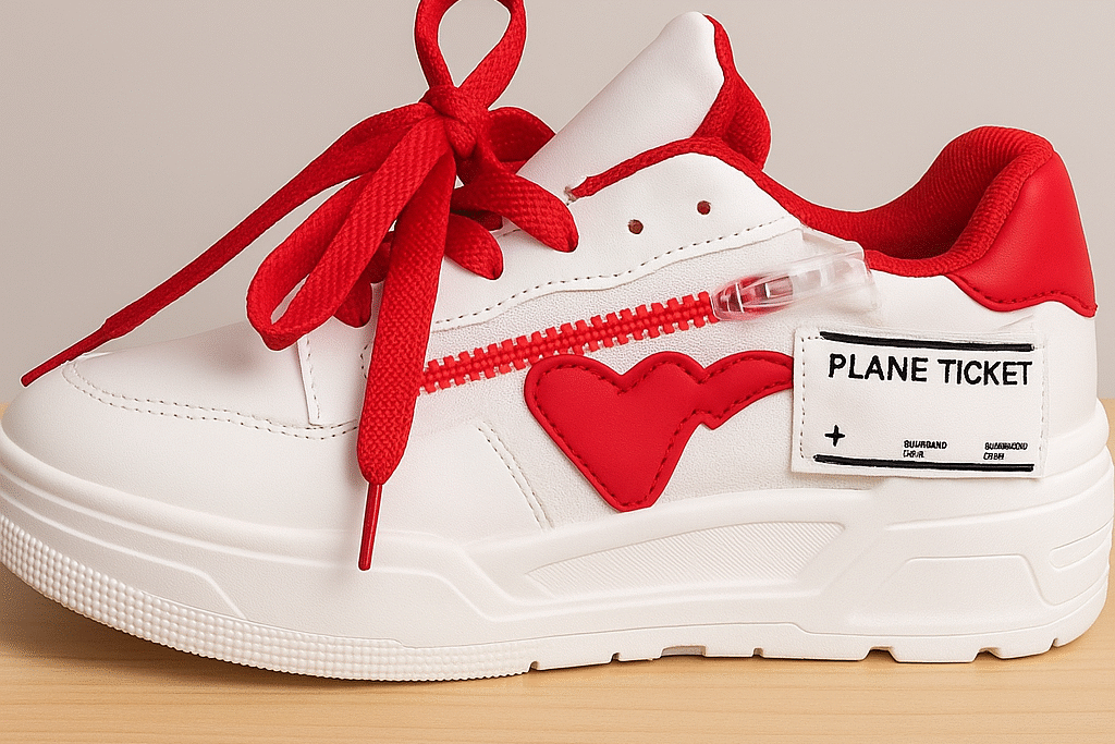 HeartFlight Plane Ticket Sneakers