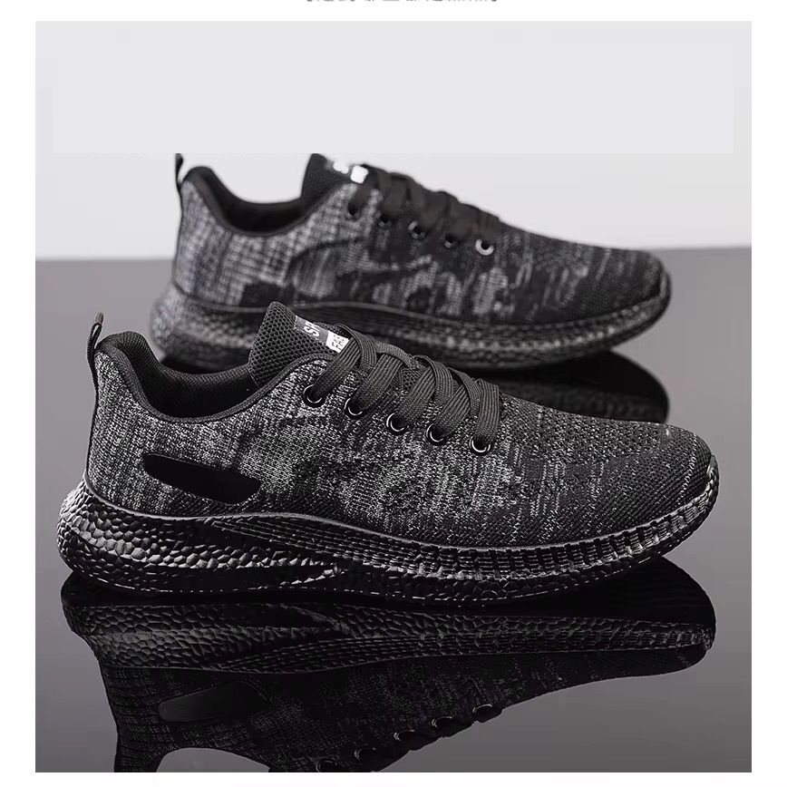 Unisex Lightweight Knit Sneakers – Black Comfort Flex Series - Image 2