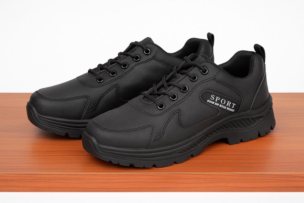 TrailFlex All-Terrain Black Sneakers