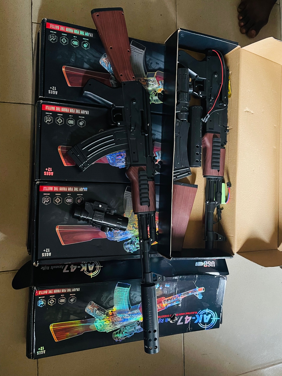 AK-47 Electric Toy Gun with Sound – Rechargeable Soft Bullet Rifle - Image 2