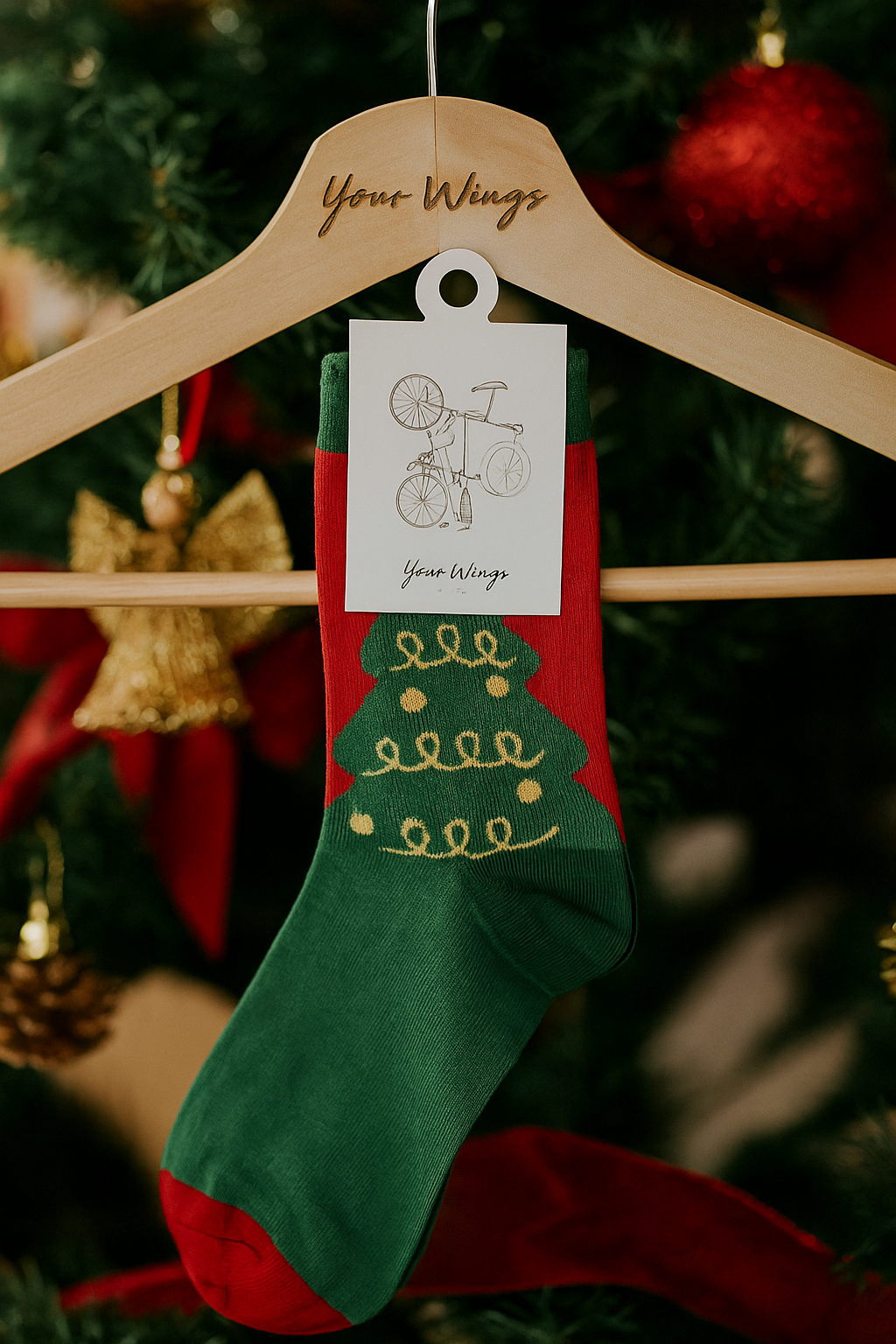 Christmas Tree Socks – Festive Green & Red Holiday Cotton Socks for Adults & Teens (Limited Edition)