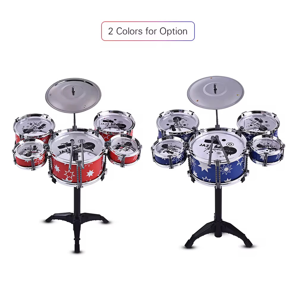 Kids Jazz Drum Set – 5-Piece Musical Toy with Cymbal & Drumsticks | Educational Music Set for Boys & Girls - Image 2