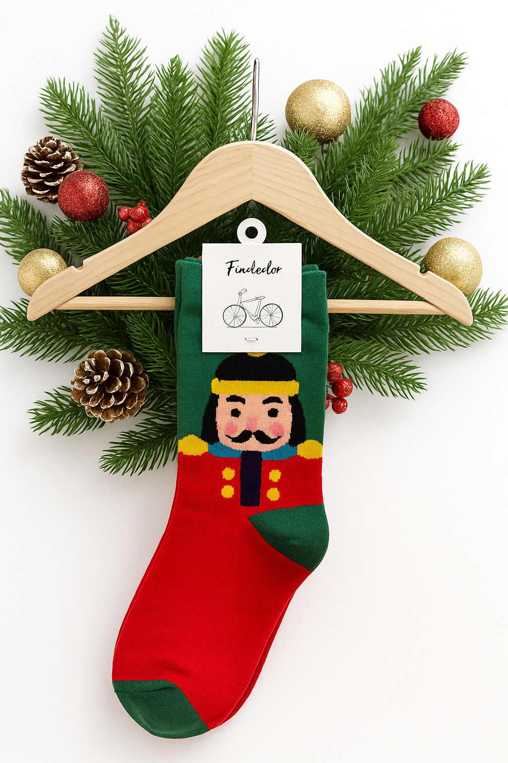 Nutcracker Christmas Socks – Festive Red & Green Holiday Socks for Men, Women & Kids | Cozy Cotton Blend