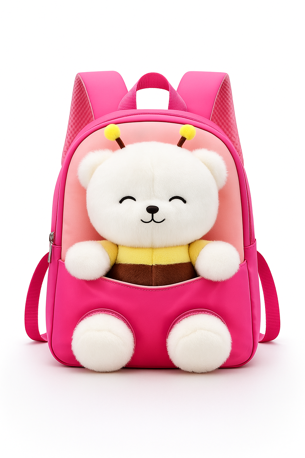Pink Backpack with Various Plush Designs – School & Travel Bag for Toddlers - Image 4