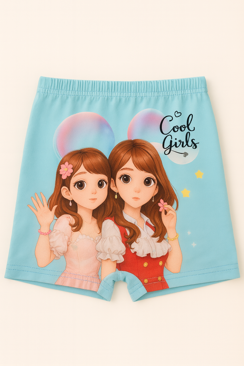 Kids Cool Girls Character Singlet & Shorts Set – Breathable 100% Cotton Summer Wear (Boys & Girls) - Image 2