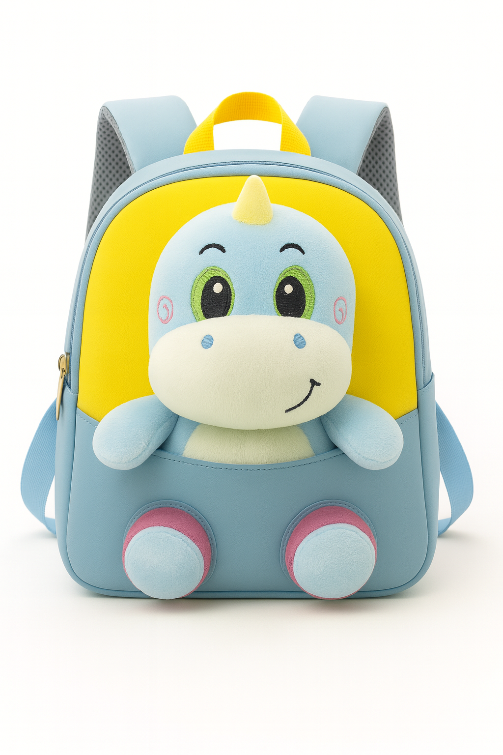 Blue & Yellow Backpack with Beautiful Plush Collection – School & Travel Bag for Toddlers - Image 2