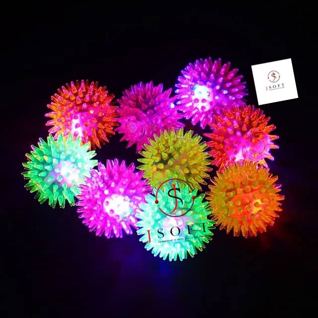 LED Elastic Squeeze Ball – Light-Up Prickly Stress Ball for Kids, Parties & Sensory Play - Image 2