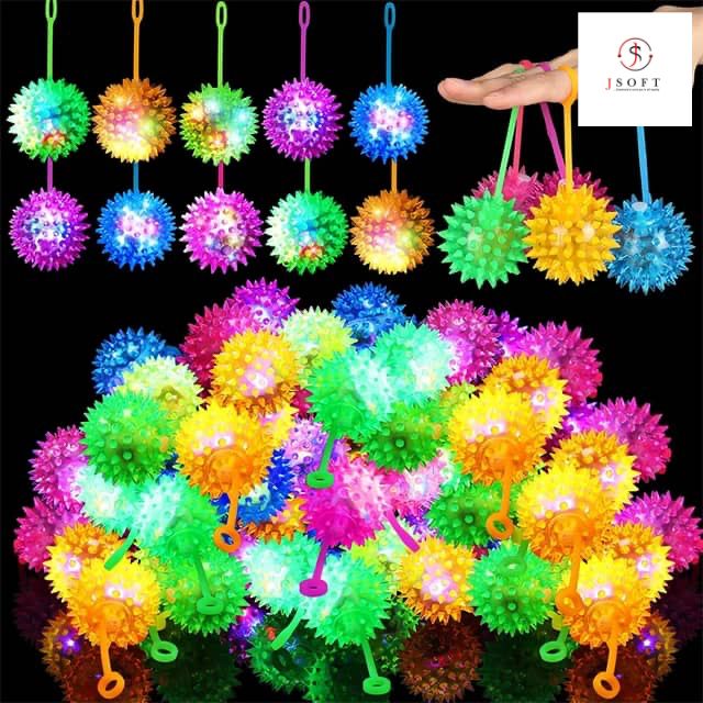 LED Elastic Squeeze Ball – Light-Up Prickly Stress Ball for Kids, Parties & Sensory Play - Image 3