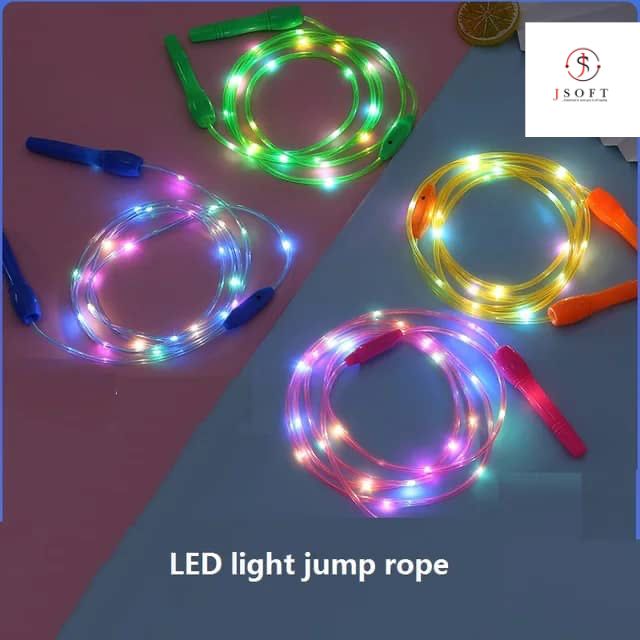 LED Skipping Rope – Light-Up Jump Rope for Kids, Fitness, Night Play & Christmas Gifts