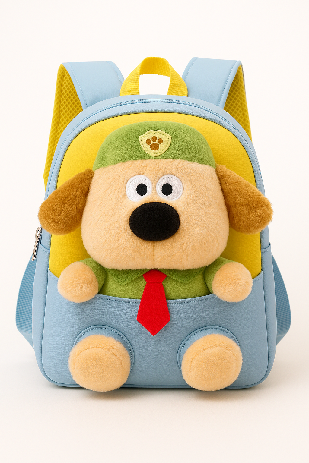 Blue & Yellow Backpack with Beautiful Plush Collection – School & Travel Bag for Toddlers