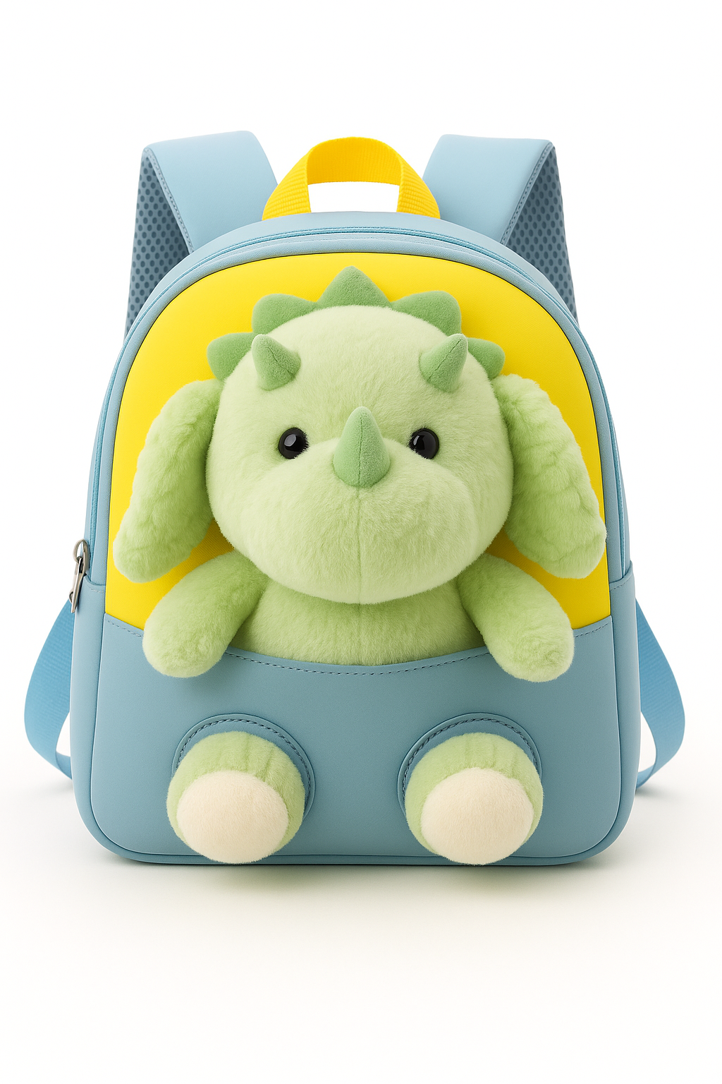 Blue & Yellow Backpack with Beautiful Plush Collection – School & Travel Bag for Toddlers - Image 3