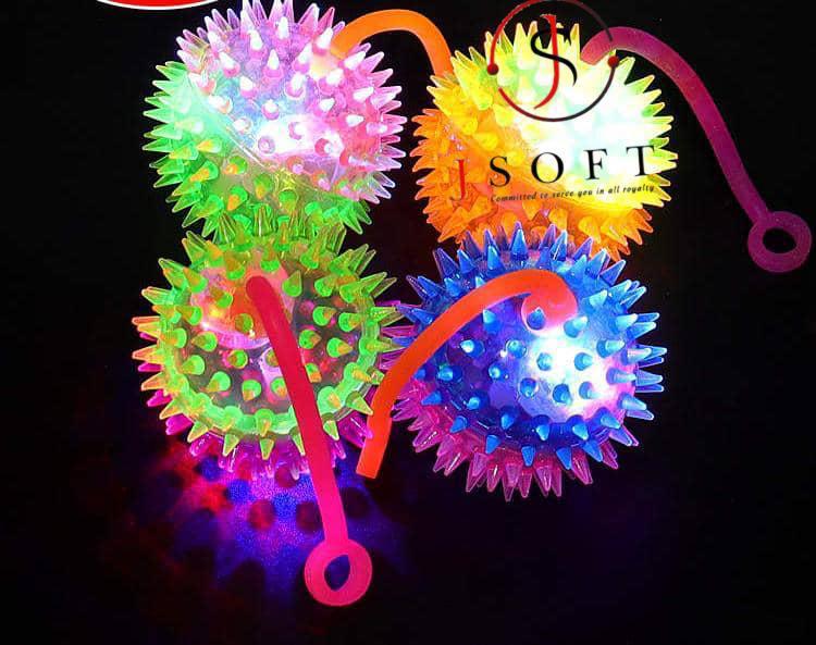 LED Elastic Squeeze Ball – Light-Up Prickly Stress Ball for Kids, Parties & Sensory Play
