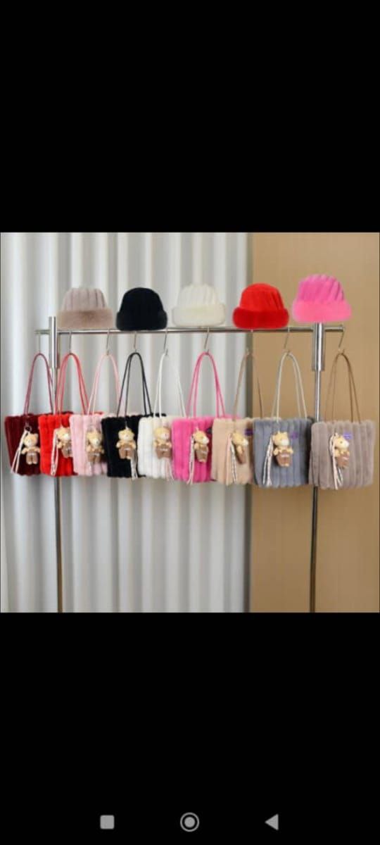 Fluffy Cap and Bag - Image 2