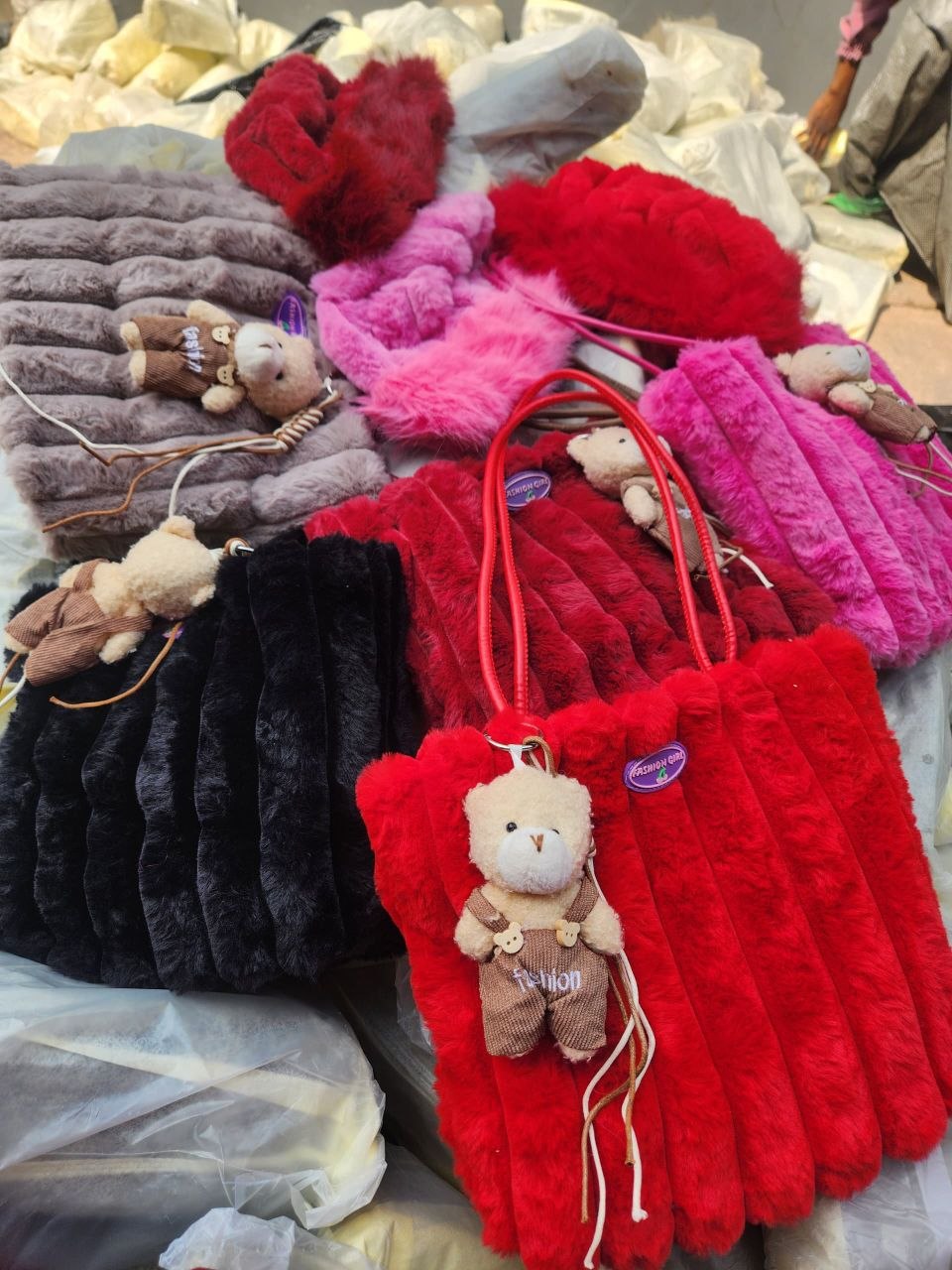 Fluffy Cap and Bag - Image 3