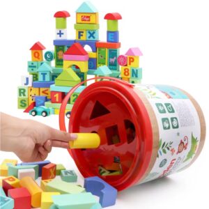 108-Piece Wooden Alphabet Building Blocks Set 1 - Copy