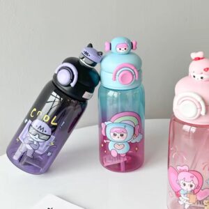 Cute Cartoon Kids Water Bottle with Straw1 - Copy