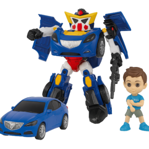 Hello Carbot Transforming Robot Car Toy with Action Boy Figure – Blue Edition Convertible Vehicle for Kids (Ages 3+) - Copy