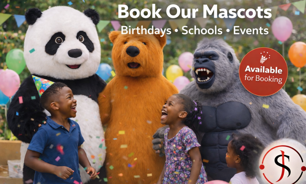 3. Mascot fun at a birthday party